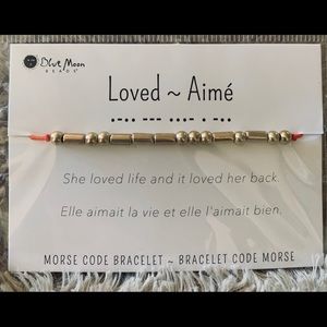 Morse Code cord bracelet